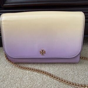 Tory Burch Lavender and Cream Crossbody Bag